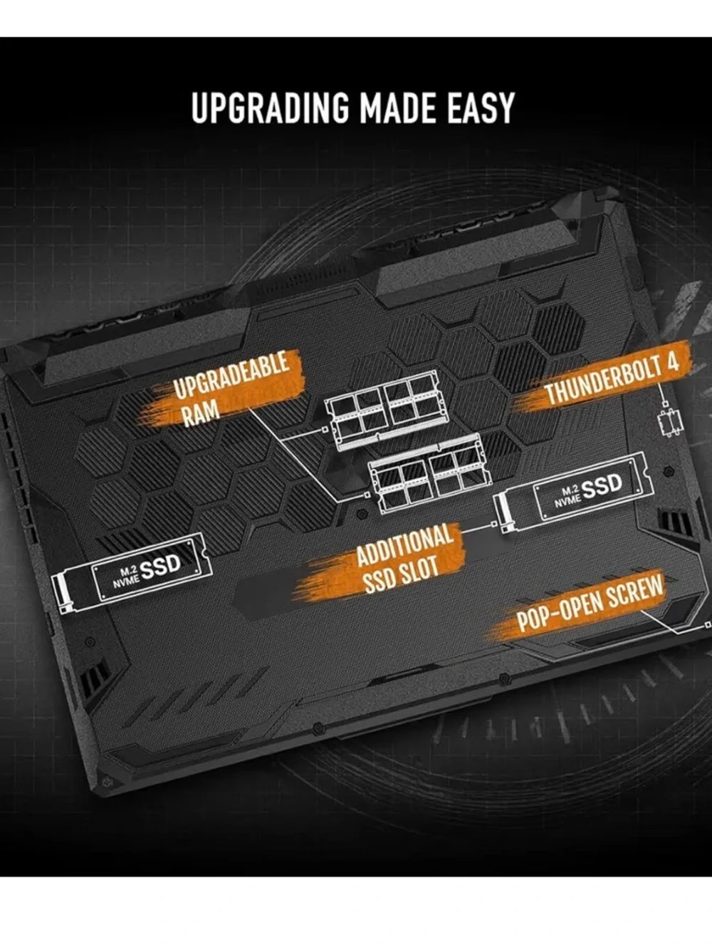 ASUS Gaming Laptop - Black with Gold Keyboard Accents
